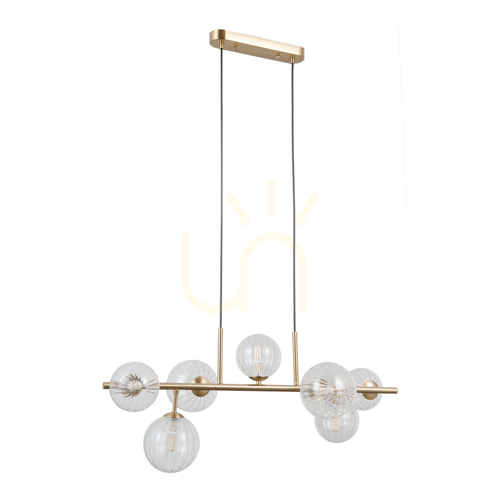 Verifica Pendul Italux Toledo G9 7x15W auriu sticlă transparentă PND-40717-7-HBR