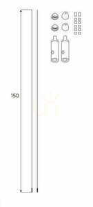 Set cabluri suspendare șină magnetică Max Light MAX alb 150 cm oțel MA0024 small 1