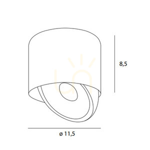 Plafonieră Max Light Vector C0266 LED 10W neagră 11,5 cm aluminiu small 4