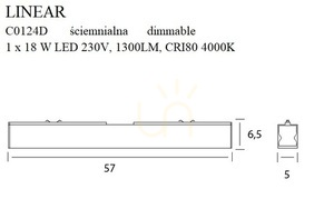 Plafonieră LED Max Light LINEAR alb 18W 4000K dimabilă C0124D small 15