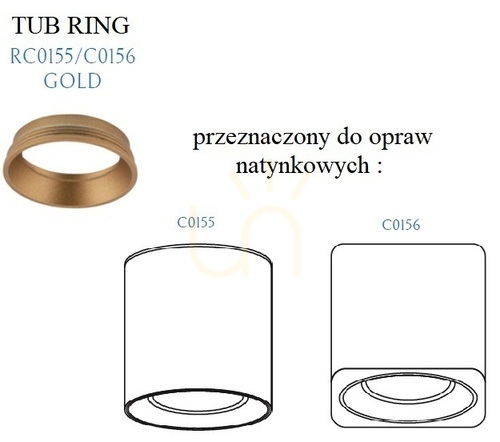 Verifica Inel decorativ plafon Max Light TUB aluminiu auriu RC0155/C0156 GOLD