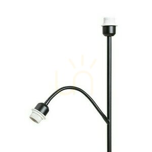 Bază de lampadar Rendl PAMPA R14498 neagră, braț pentru citit, 2×E27 small 1