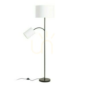 Bază de lampadar Rendl PAMPA R14498 neagră, braț pentru citit, 2×E27 small 3