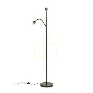 Bază de lampadar Rendl PAMPA R14498 neagră, braț pentru citit, 2×E27 small 0