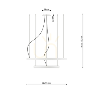 RIO 2 55/78 bej LED 4000K candelabru small 7
