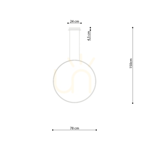 RIO 78 bej LED 3000K lampă suspendată small 8