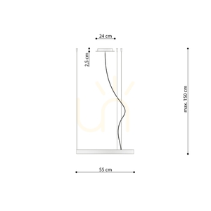 RIO 55 roșu ocru LED 3000K candelabru small 7