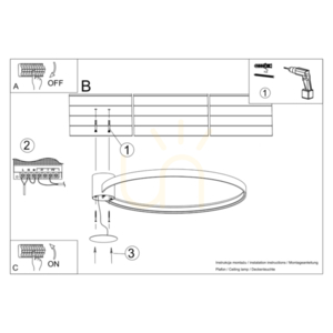 Plafond RIO 55 roșu ocru LED 4000K small 10