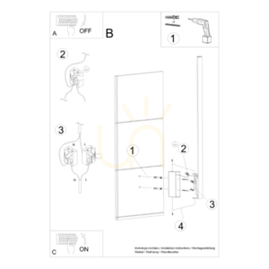 Aplică liniară LAHTI 50 bej LED 9W 1170lm 3000K CRI90 lumină difuză THORO small 7
