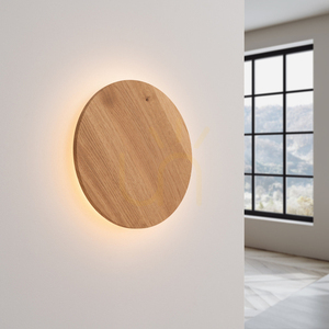 Aplică LED BORGEN cu decor de stejar 3000K – THORO small 2