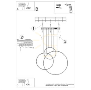 RIO 3 55/78/110 LED alb 3000K lampă suspendată small 10