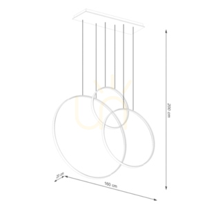 RIO 3 55/78/110 LED alb 4000K lampă suspendată small 9