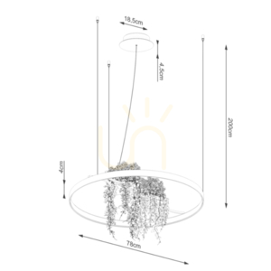 Candelabru RIO BIO 78 negru LED 33 W 3000K cu inel pentru plante Thoro TH.551 small 9