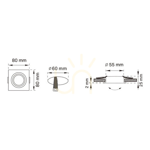 Verifica Spot încastrat Zuma Line FINN OB2211CL02-B GU10
