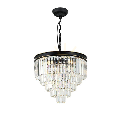 Verifica Pendul Artico Open Design Highlights negru cristal metal 500 mm E14 4 becuri