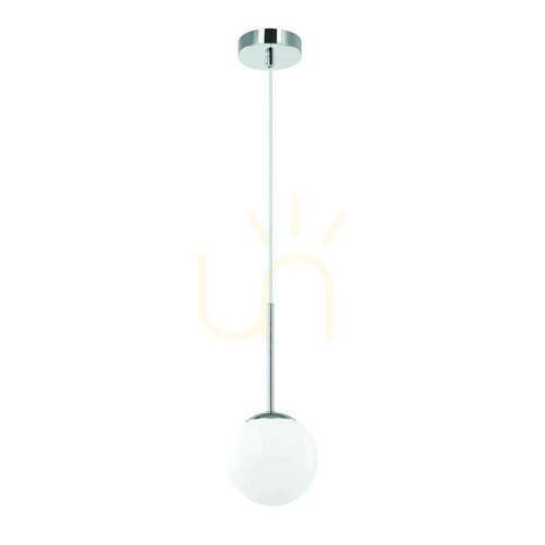 Verifica Lampă suspendată baie Bao Open Design Highlights alb crom sticlă IP44 G9 LED 1800 mm