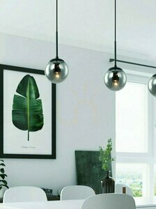 Pendul Bao Orlicki Design negru sticlă fumurie E27 180 cm small 1