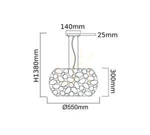 Lampă suspendată Carera Cromo Orlicki Design, 6xG9, crom, metal, 550 mm small 2