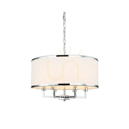 Verifica Lampă suspendată Casa Cromo M Orlicki Design alb crem crom 6xE14 metal textil