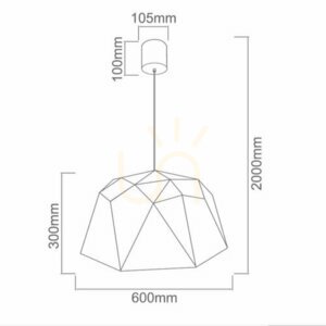 Lampă suspendată Iseo Bianco M Open Design Highlights, alb nisip, 600 mm, E27 small 2