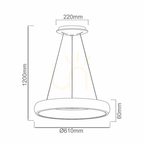 Verifica Lampă suspendată LED Rotto Bianco S 4000K alb 610 mm Open Design Highlights
