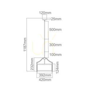 Lampă suspendată Stanza Cromo S, 3 becuri, alb crem, metal și sticlă, Orlicki Design small 2