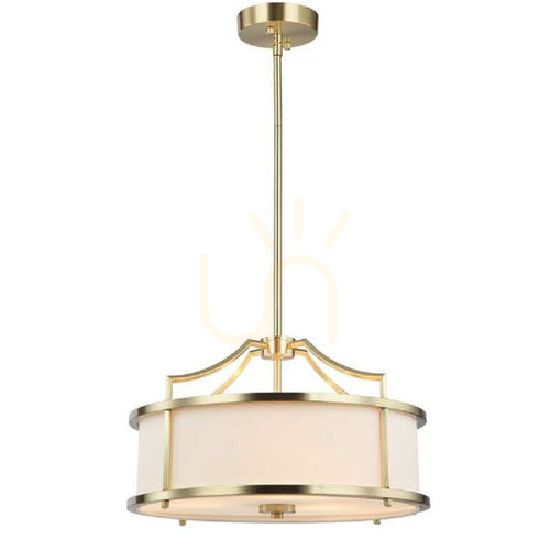 Verifica Pendant Stanza Open Design Highlights alb crem aur satinat metal sticlă 3xE27