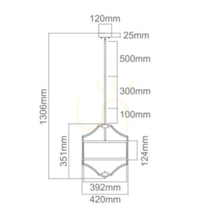 Lampă suspendată Stesso Open Design Highlights alb crem aur satinat metal textil 4xE27 small 1