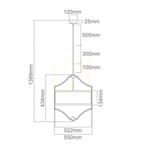 Verifica Lampă suspendată Stesso Open Design Highlights alb crem aur satinat 4xE27 metal textil