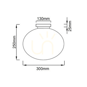 Plafonieră Palla 30 Orlicki Design alb opal crom E27 30 cm small 4