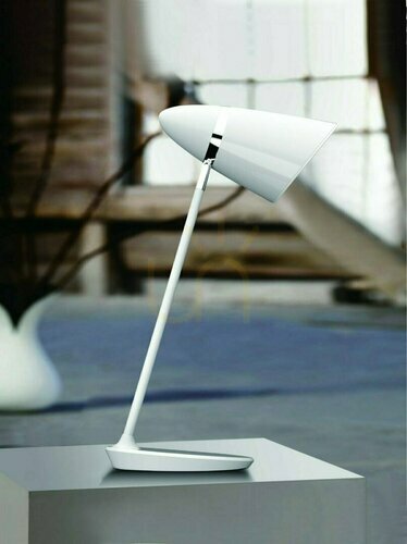 Verifica Lampă de birou Elmo Open Design Highlights alb metal E27 462 mm