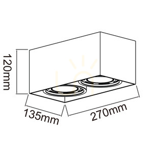 Lămpi de tavan Cardi II Alb Negru Mat GU10 2x8W Aluminium 270 mm Open Design Highlights small 1