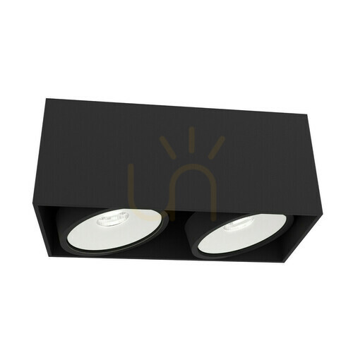 Verifica Lămpi de tavan Cardi II Alb Negru Mat GU10 2x8W Aluminium 270 mm Open Design Highlights