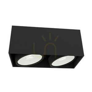 Lămpi de tavan Cardi II Alb Negru Mat GU10 2x8W Aluminium 270 mm Open Design Highlights small 0