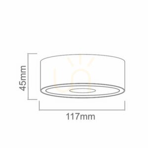 Plafonieră LED Neo Open Design Highlights alb mat crom 10W 3000K 117 mm small 4