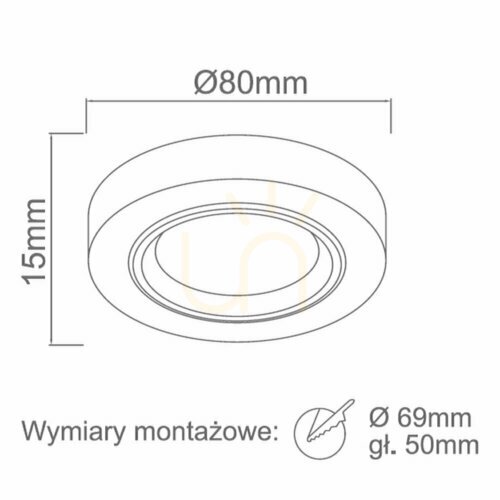 Verifica Lumină încastrată Open Design Highlights Acido crom aluminiu GU10 80 mm