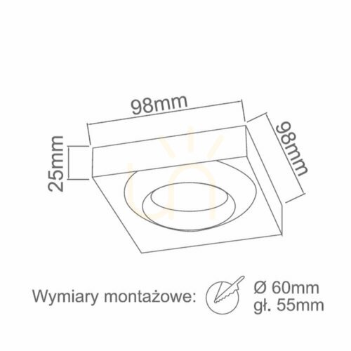 Verifica Corp de iluminat încastrat Astro Cromat Cristal GU10 IP20 Open Design Highlights