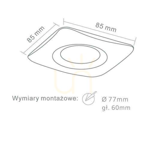 Verifica Lumină încastrată Bello IP44 GU10 8W crom aluminiu Open Design Highlights