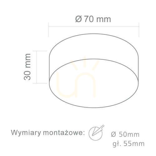 Verifica Lumină încastrată LED Bola Open Design Highlights alb mat 5W 3000K 70 mm