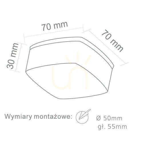 Verifica Lumină încastrată LED Caps Open Design Highlights alb mat 5W 3000K IP20