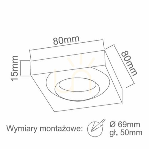 Verifica Lumină încastrată Dardo Mobile Orlicki Design crom aluminiu GU10 80x80 mm