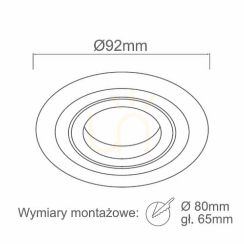 Verifica Corp de iluminat încastrat GU10 negru mat 92 mm aluminiu Open Design Highlights Pio