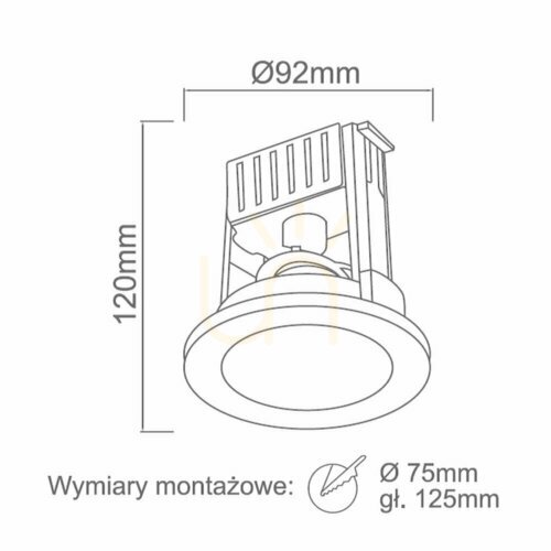 Verifica Lumină încastrată Scudo Open Design Highlights crom sticlă opală GU10 92 mm