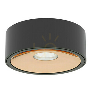 Lampă de tavan LED Neo Nero Slim 10W 3000K negru auriu aluminiu small 3