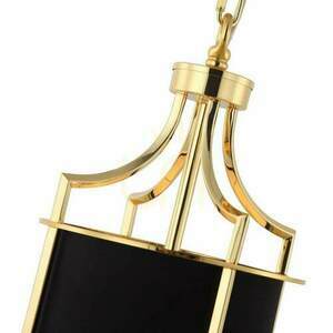 Lampă suspendată Lunga Gold Nero Open Design Highlights negru auriu metal textil E27 1554 mm small 2