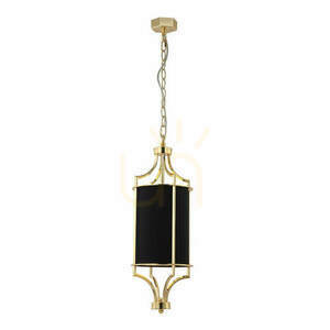 Lampă suspendată Lunga Gold Nero Open Design Highlights negru auriu metal textil E27 1554 mm small 0