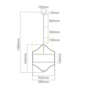 Pendul Open Design Highlights Stesso negru-auriu, metal, 4 becuri E27, 1389 mm small 11