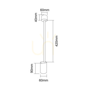 Plafonieră albă Tuka Orlicki Design aluminiu GU10 IP20 550 mm small 9
