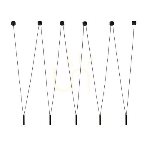 Verifica Lampa suspendată Viva V Nero Orlicki Design neagră aluminiu 5 becuri G9 IP20