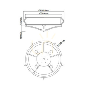 Plafoniera Stesso Open Design Highlights alb crom 589 mm 4xE27 small 7